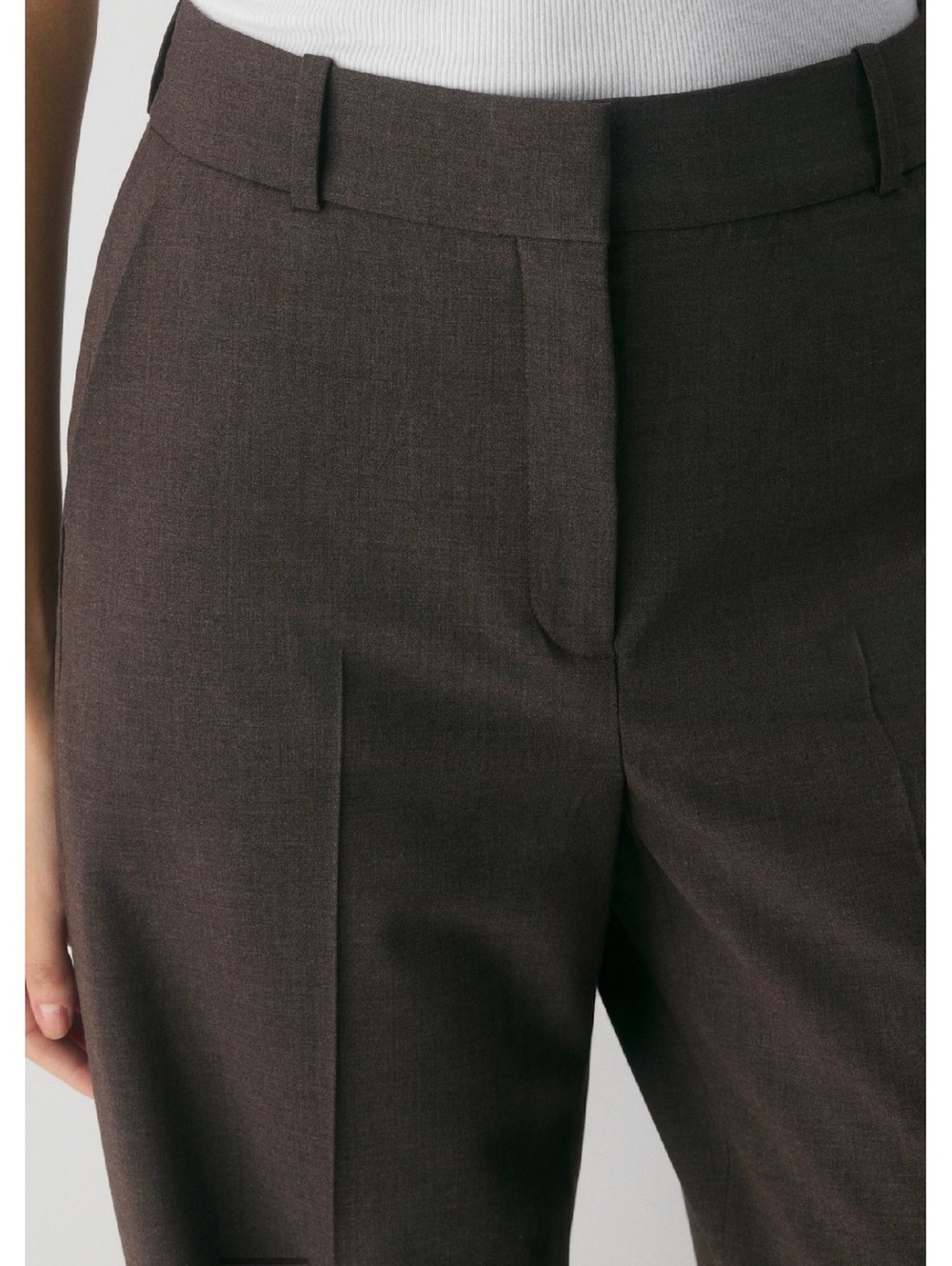 Babaton Aritzia Heather Rich Mocha Brown Agency Dress Pants Size 6 - Picture 2 of 7